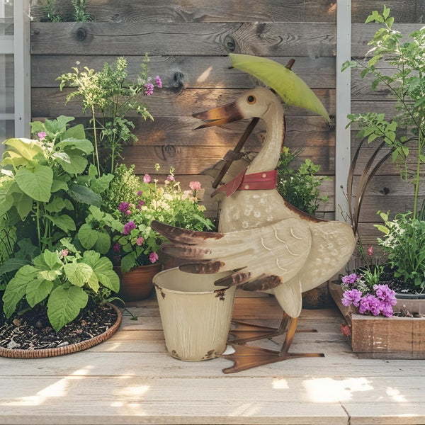 Duck with Umbrella Planter