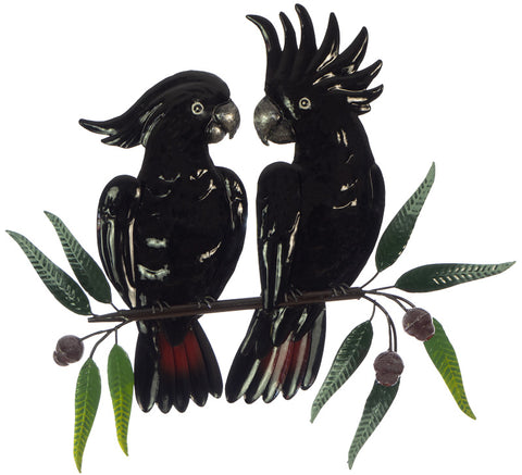 Black Cockatoos on a Branch