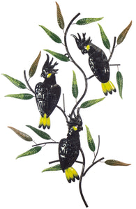 Black Cockatoos in a Tree