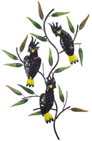 Black Cockatoos in a Tree