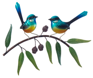 Blue Wrens with Gumnuts
