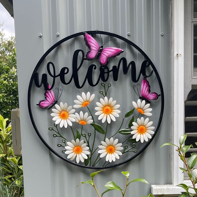 Butterflies and Daisies with Welcome