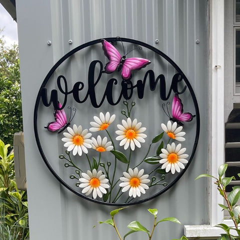 Butterflies and Daisies with Welcome