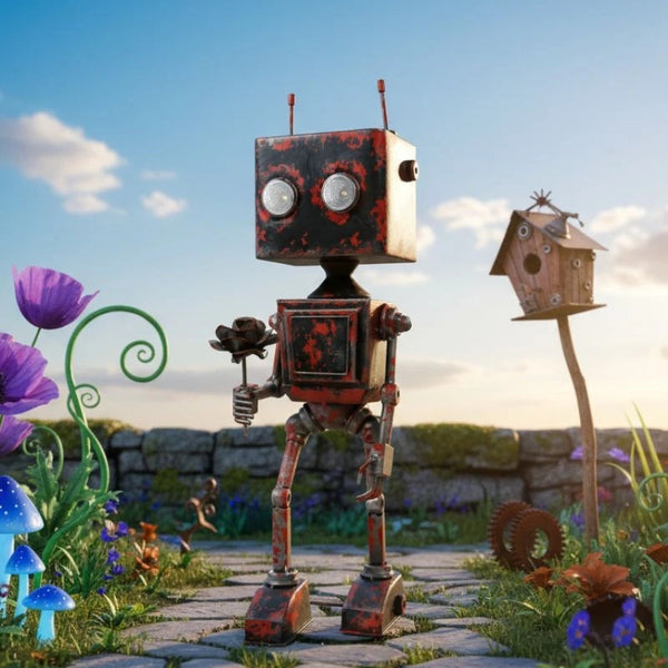 Robot with Solar Lights