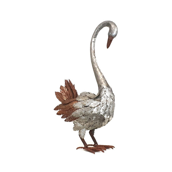 Silver and Rust Swan