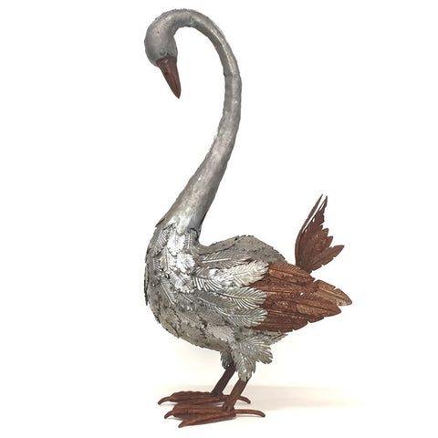 Silver and Rust Swan