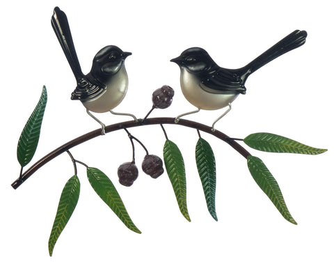 Willy Wagtail with Gumnuts