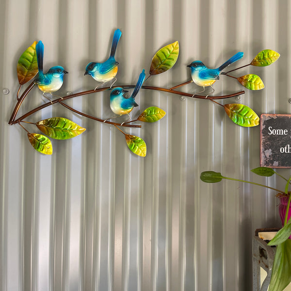 Blue Wrens on a Branch