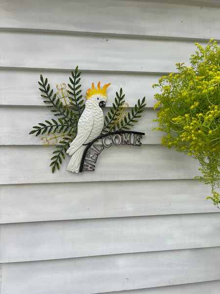 White Cockatoo on a Banksia Branch